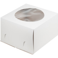 Короб картонный белый с окном COMFORT 320х320х350 мм