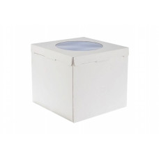 Короб картонный белый с окном COMFORT 300х300х450 мм