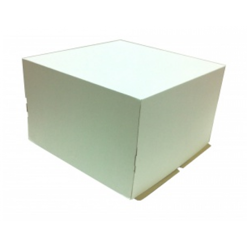 300*300*300 Крышка для картонной коробка для торта от 1 до 7 кг бел/бур (D=15-30см) Россия