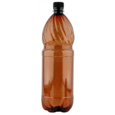 Д=28мм Бутылка с крышкой ПЭТ 1л ЕП (х77) (коричневая) Россия