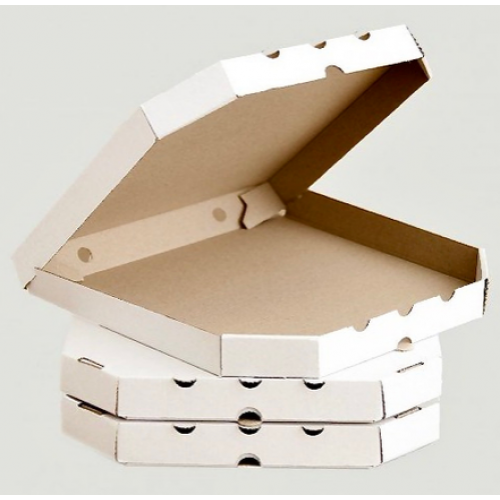 330х330х40мм Коробка под пиццу белая трапеция ВЕР (целлюлоза) Россия