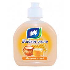 Мыло жидкое "Хелп" 300мл (Молоко и мед) Россия