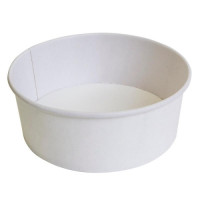 Контейнер бумажный круглый 1300мл D=185мм Выс:70мм Round Bowl flat цвет Белый OSQ (х210)