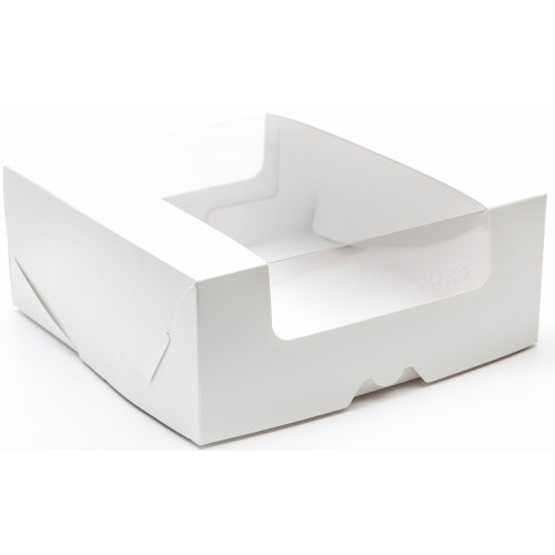 290х290х130 Коробка для торта с круговым окном бел/бел (Fupeco) Россия