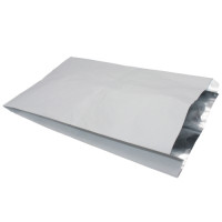 Пакет бумажный с плоским дном 200х50х330мм Фольгированный, без печати цвет Белый Артпласт (х100/700)