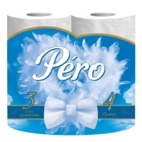 Туалетная бумага 3х слойная Pero 4 рулона (х1/12) [упаковка]