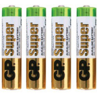 Батарейки Alkaline LR03-AAA "GP Super" х4 (GP 24ARS-2SB4) Китай
