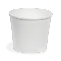 Контейнер бумажный круглый для супа без крыш. 500мл D=100мм Выс:95мм Round Bowl цвет Белый OSQ (х50/450)