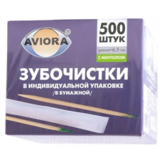 Зубочистки в индивид. бум. упаковке с ментолом (50уп/500шт) Китай