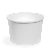 Контейнер бумажный круглый для супа без крыш. 400мл D=100мм Выс:85мм Round Bowl цвет Белый OSQ (х30/450)