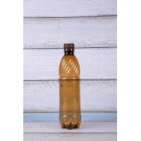 Д=28мм Бутылка с крышкой ПЭТ 0,5л (х100) ЕП (коричневая) Россия