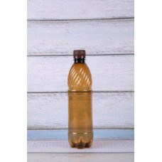 Д=28мм Бутылка с крышкой ПЭТ 0,5л (х100) ЕП (коричневая) Россия