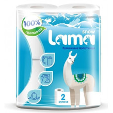 Полотенца двухслойные Snow Lama 2 рулона (х1/12) [упаковка]