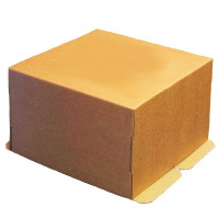 300х300х300 Крышка для картонной коробка для торта от 1 до 7 кг бур/бур (D=15-30см) Россия
