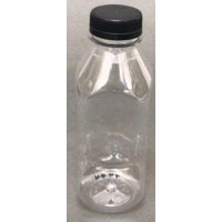 Д=38мм Бутылка ПЭТ 1,0л квадрат с черной крышкой (х60) (прозрачная) Россия