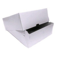 325х325х120 Картонная коробка для торта/пирога белая (D=25-32см) (кр+дно) Россия