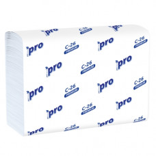 Полотенца бумажные в листах 23х21см PRO Tissue 2х слойные, Z сложение, H2, 150 шт. С26 (х1/15) [упаковка]