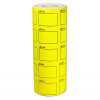Ценник самоклеящийся цветной 36х25мм (Желтый) 5х170 шт. (х5/200)