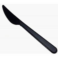 Нож столовый 18 см черный Кристалл (х50/2000) Россия
