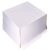 300х300х190мм Картонной коробка для торта до 2 кг бел/бур 3сл (Комплект (дно + крышка)) Россия