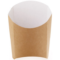 Упаковка для картофеля фри 110г 68х110х111мм FRY Размер M (малая) цвет Крафт OSQ (х50/1200)