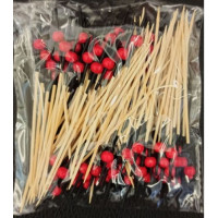 Пика Шарики красные бамбук 10см (х100/10000) Китай