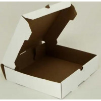280х280х70мм Картонная коробка для пирога (Д28) (МГК) (бел/бур) Россия