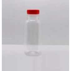Бутылка ПЭТ с навинчен. крышкой 0,3л, Д=38мм (х200) (прозрачная с красной кр) Россия