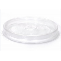 Крышка для бумажного контейнера круглая D=100мм для 300, 400, 500мл PP lid Round Bowl цвет прозр. OSQ (х450)