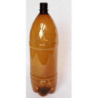 Д=28мм Бутылка ПЭТ 1л без крышки (коричневая) Россия
