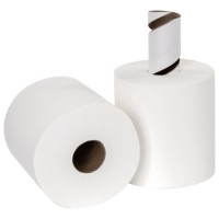 Полотенца бумажные в рулонах метраж 275 PRO Tissue E 1 слойные, центральная вытяжка С396 (х1/6) [упаковка]