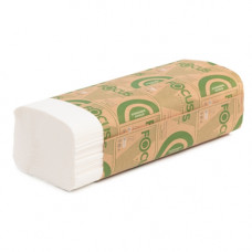 Полотенца бумажные в листах 23х20.5см Focus Eco 1 слойные, V сложение, H3, 200 шт. 5049975 (х1/15) [упаковка]