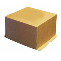 400х400х220 Крышка для картонной коробки для торта бур/бур от 1 до 8 кг (D=15-40см) Россия