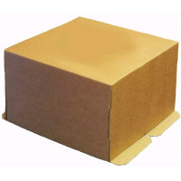 400х400 Дно для картонной коробки для торта бур/бур от 1 до 8 кг (D=15-40см) (Fupeco) Россия