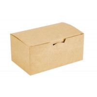 Коробка картонная для наггетсов 150х91х70мм ECO FAST FOOD BOX для 9 шт. Размер L (миди) цвет Крафт/Белый DoECO (х50/500)