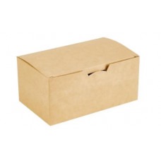 Коробка картонная для наггетсов 150х91х70мм ECO FAST FOOD BOX для 9 шт. Размер L (миди) цвет Крафт/Белый DoECO (х50/500)