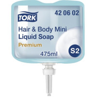 Картридж с жидким мылом-гелем одноразовый TORK (Система S2) Premium, 0,475 л, 420602 Швеция