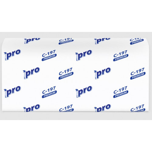 21х22 см (Н3) Полотенца бумажные PRO Tissue (С197) Premium V-сложения 2-сл (200 листов) Россия [упаковка]