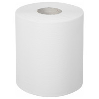 Полотенца бумажные в рулонах метраж 300 1 слойные, центральная вытяжка на втулке (х1/6) [упаковка]