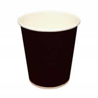 Стакан бумажный 2сл. DW12, 300/355мл цвет Черный Гладкий Для горячих напитков СкандиПакк (х25/600)