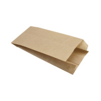 Пакет бумажный с плоским дном 80х45х185мм 40г/м2 цвет Крафт (х100/2500)