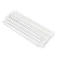 Трубочки бумажные Дл:197мм D=6мм (Белые) в индивид. упаковке (х250/1000)