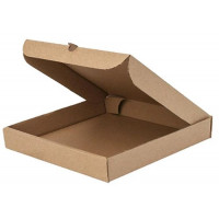 Коробка картонная для пиццы 220х220х35мм профиль Т-22 В Гофрокартон Э цвет Бурый/Бурый (х1/50)