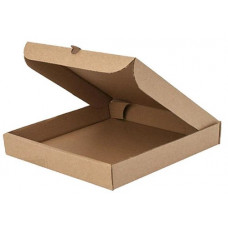Коробка картонная для пиццы 220х220х35мм профиль Т-22 В Гофрокартон Э цвет Бурый/Бурый (х1/50)