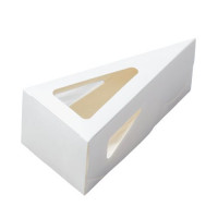 Упаковка для пирога треуг. 160х80х60мм цвет Белый OSQ (х25/500)