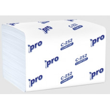 21х16см (N4) Салфетки бумажные диспенсерные PRO Tissue (С252) V-сложение 1-сл (200 листов) Россия [упаковка]