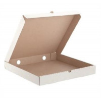 Коробка картонная для пиццы 450х450х40мм профиль Т-22 В Гофрокартон цвет Белый/Бурый (х50)