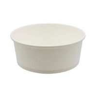 Контейнер бумажный круглый для салата 600мл D=142мм Выс:55мм цвет Белый (х400)