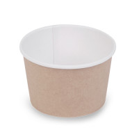 Контейнер бумажный круглый для супа без крыш. 300мл D=100мм Выс:65мм Round Bowl цвет Крафт OSQ (х450)