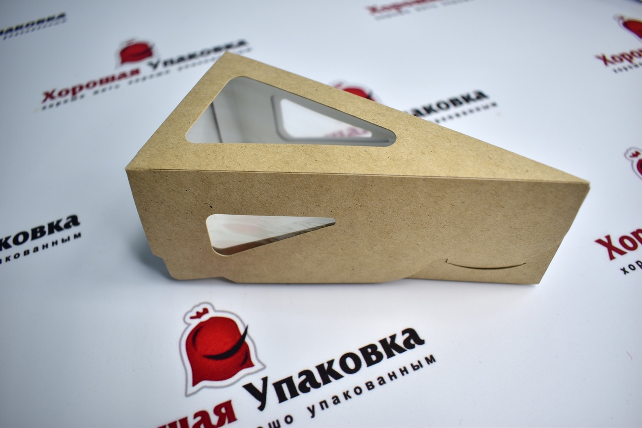 Упаковка Pie III Window Kraft 160*160*80*60 мм